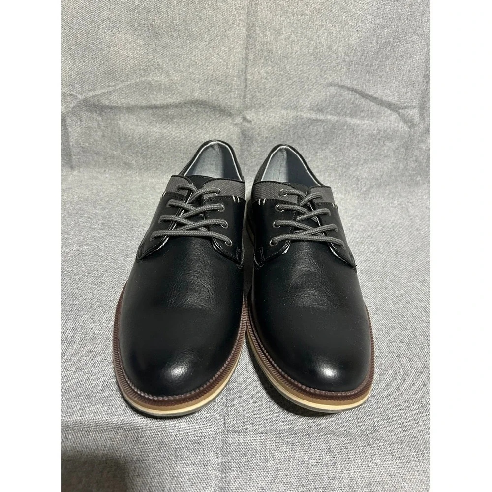 Sonoma Goods For Life Dress Shoes Mens 10 Black Gray Freer‎ Oxford Memory Foam
